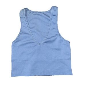 Athleta Aurora Crop Tank Top/ Bra Tank Small Blue